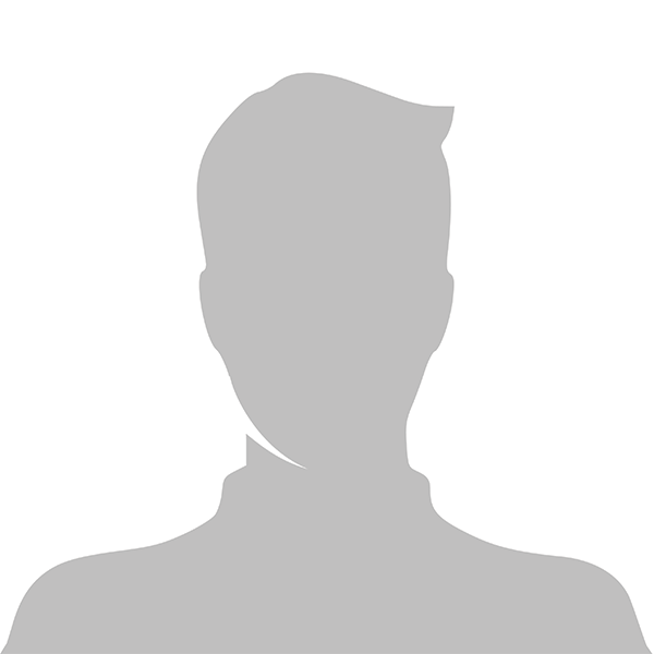 The image is a placeholder graphic commonly used in web design to indicate where an actual user profile picture would be displayed. It features a stylized silhouette of a human head and shoulders against a white background, with no visible facial features or clothing details.